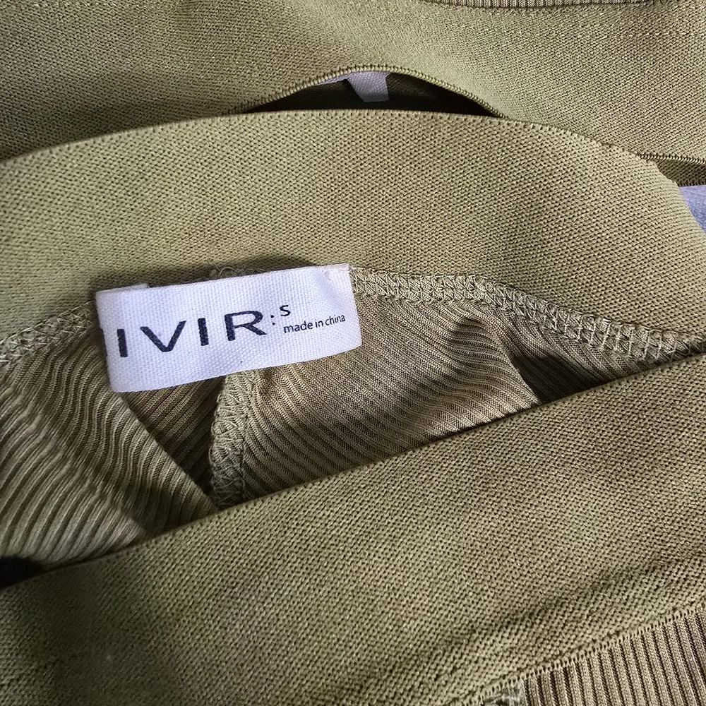 Olive Green Ribbed Bra & Leggings Set | Size Small | Lounge or Workout - Picture 3 of 6